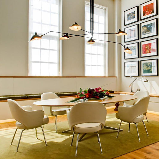 Horizontal Serge Mouille Ceiling Lamp A