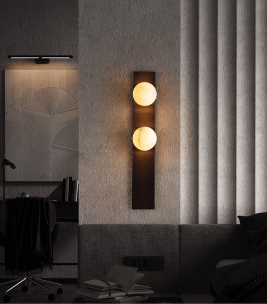 Geo Lumen Bar Alabaster Wall Sconce