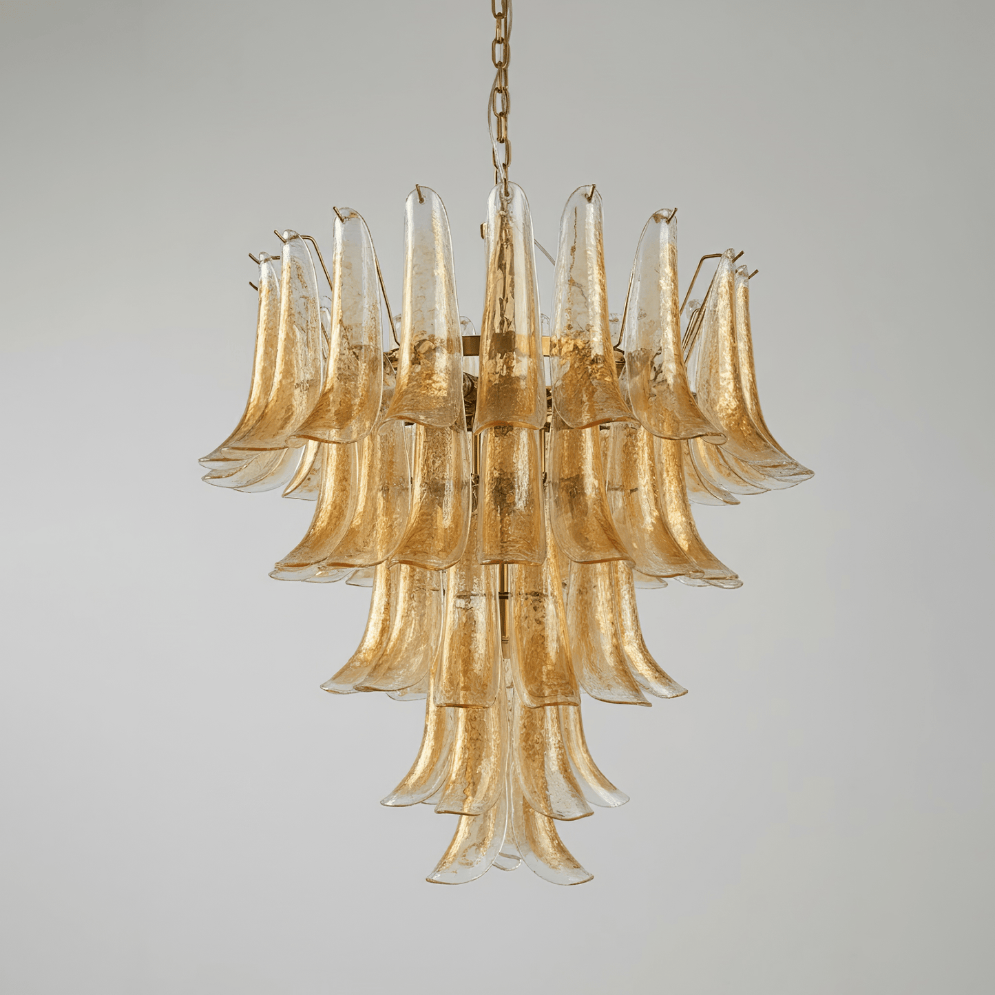 Amber Murano Glass Petals Chandelier