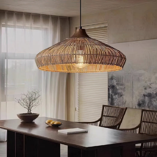 Wicker Rattan Pendant Light