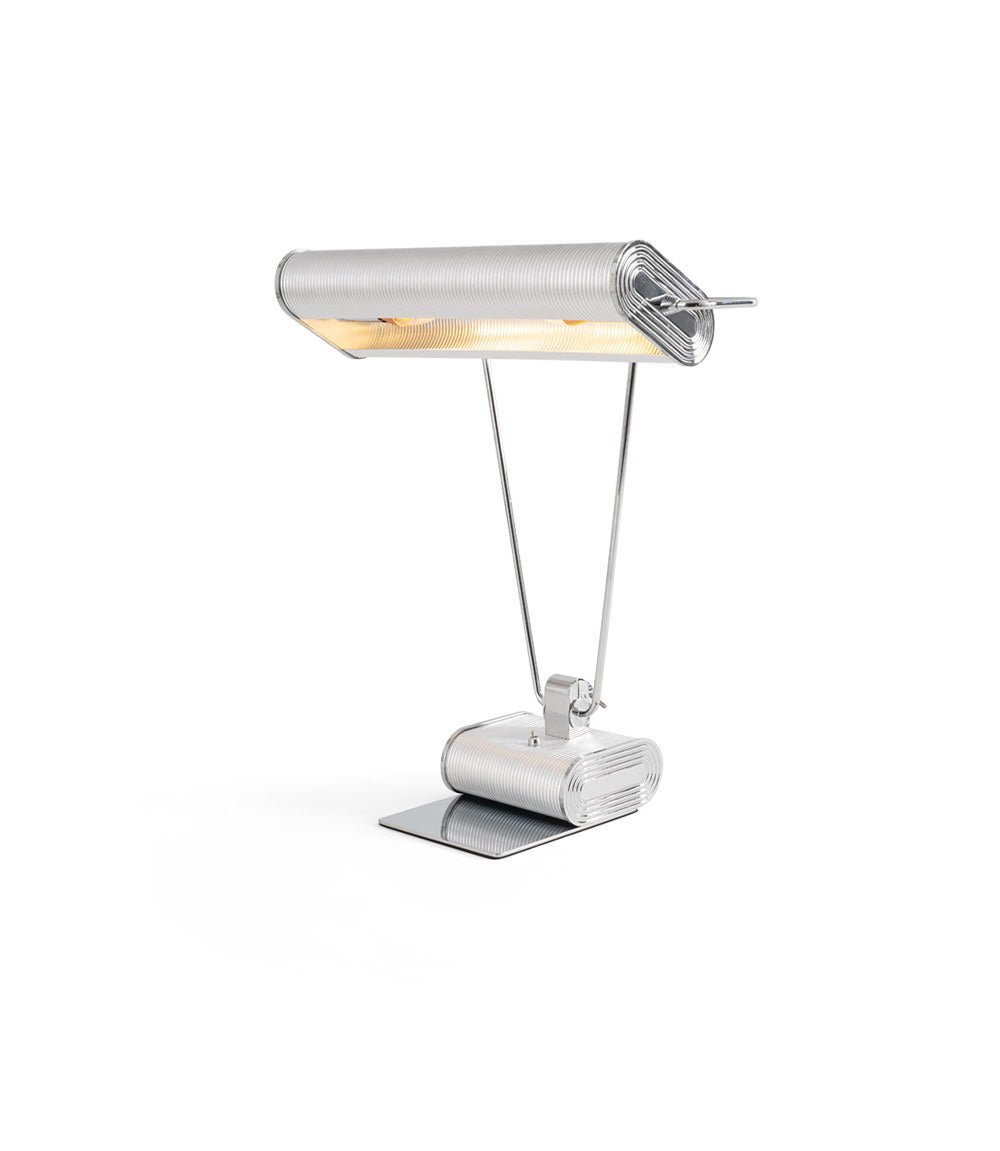 Chrome Coiled Wire Desk Lamp
