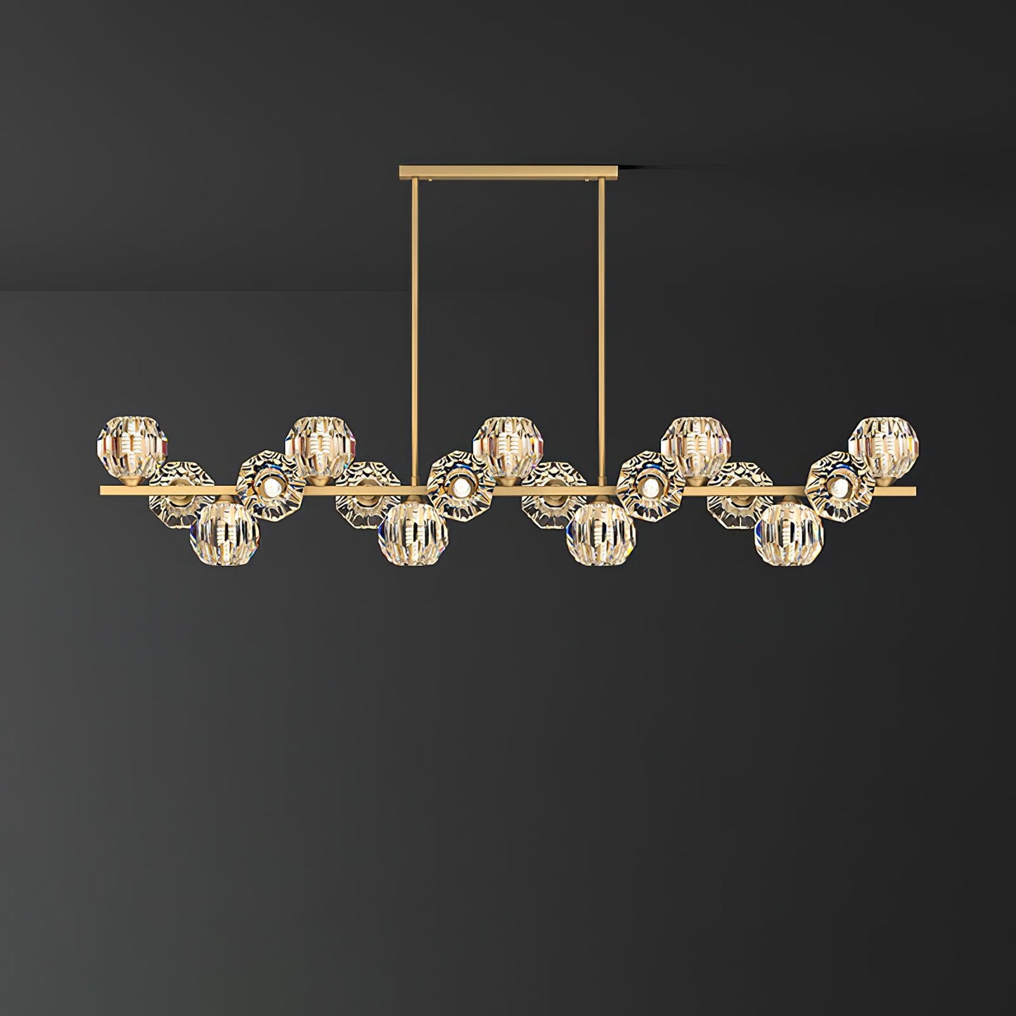 Crystal Glass Ball Chandelier