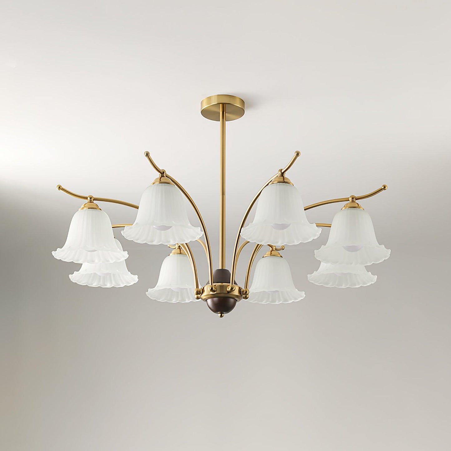 Flora Brass Alabaster Chandelier