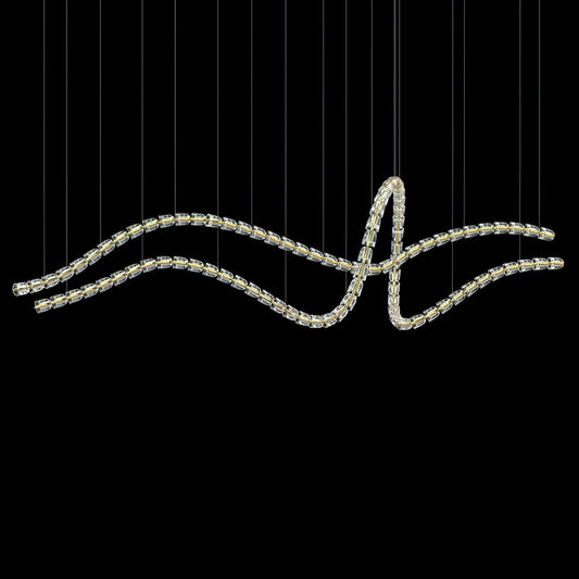 The Gabriel Waveform LED Chandelier | Custom Size & Made-to-Order Lighting for Luxury Homes & Commercial Spaces