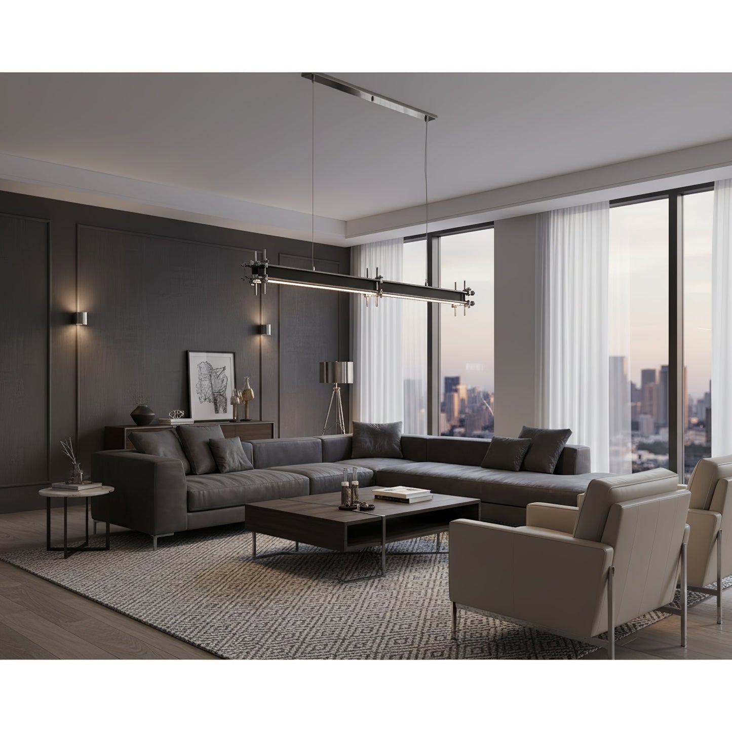 Industrial Axis Linear Pendant Lamp