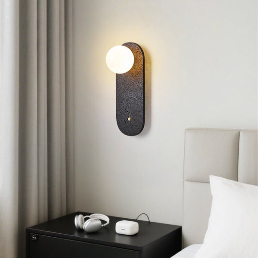 Black Travertine Hearth Sconce