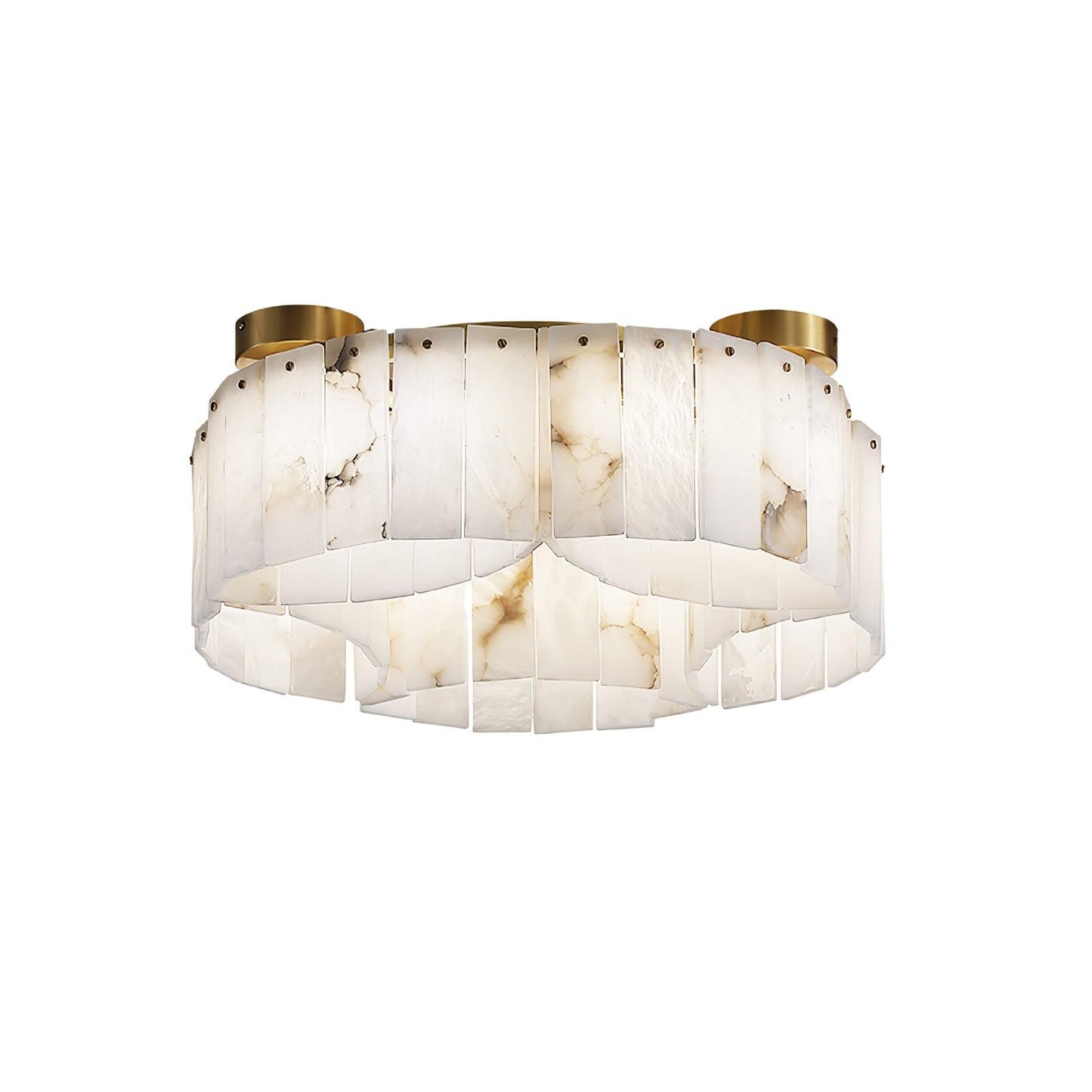 Luxe Alabaster Brass Ceiling Lamp