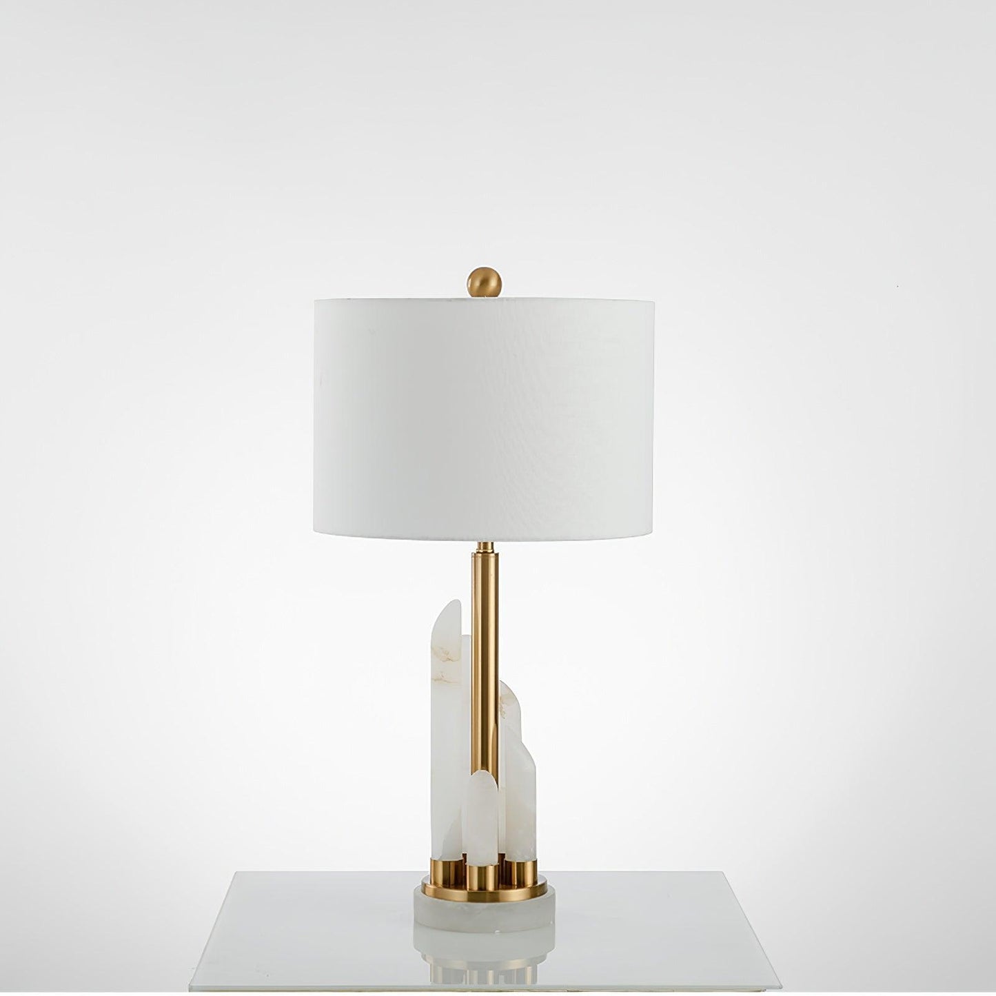 Orbit Metal Alabaster Table Lamp
