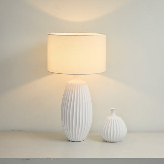 Ribbed Ceramic Table Lamp