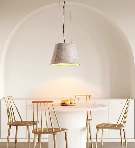 Travertine Cone Pendant Lamp
