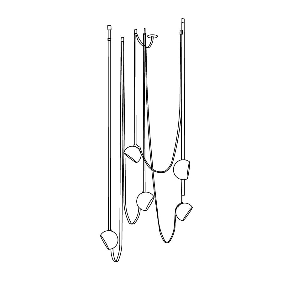 Plusminus Semispheres Leather Pendant Lamp