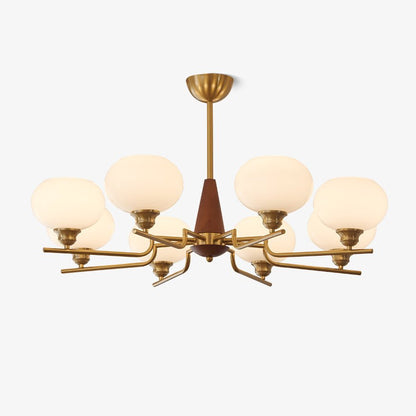 Celeste Sphere Walnut Chandelier