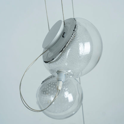 White and Clear Glass Pendant Light