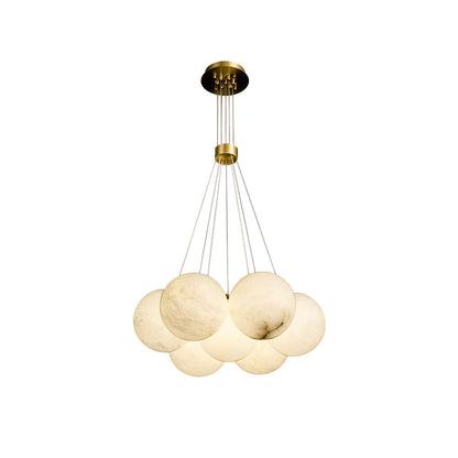 Alabaster Globe Clusters Chandeliers