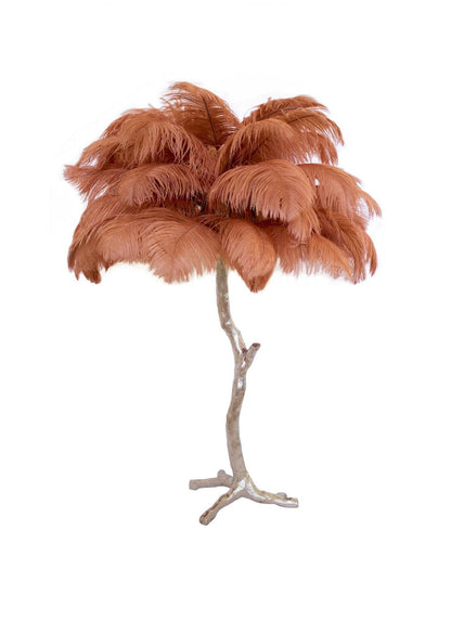 Ostrich Feather Table Lamp