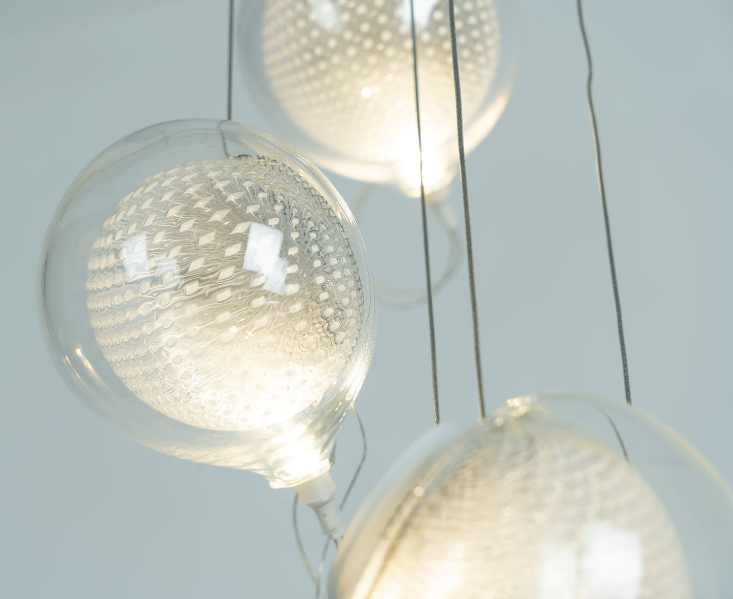 White and Clear Glass Pendant Light