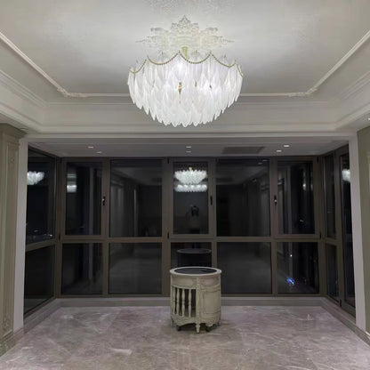 Angel Glass Feather Chandelier