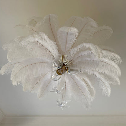 Ostrich Feather Chandelier