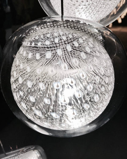 White and Clear Glass Pendant Light