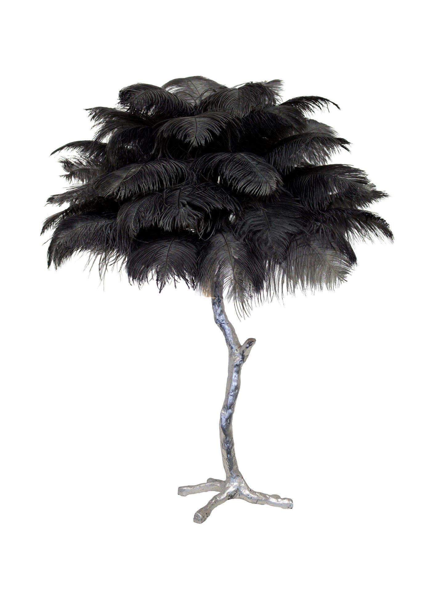 Ostrich Feather Table Lamp