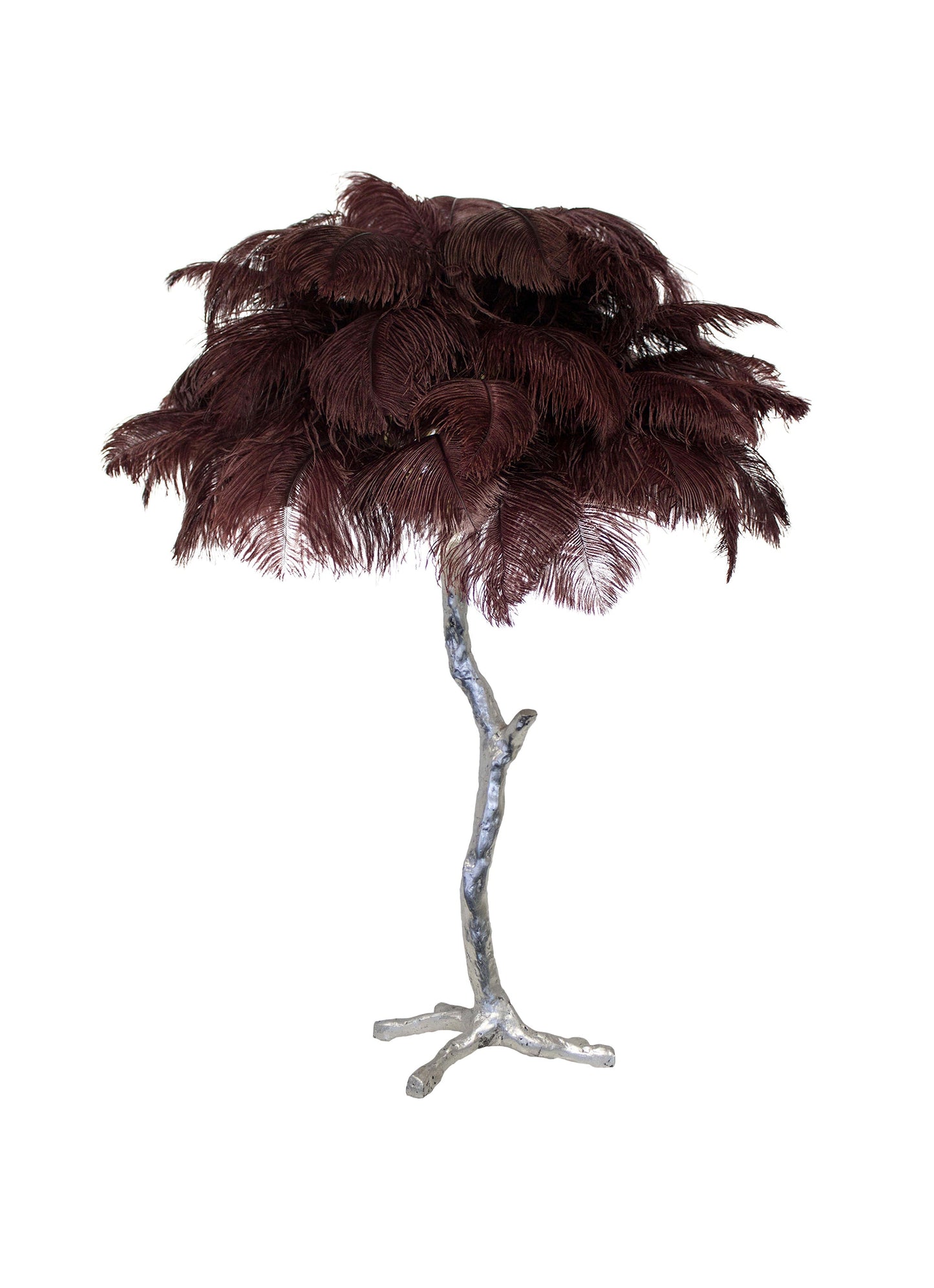 Ostrich Feather Table Lamp