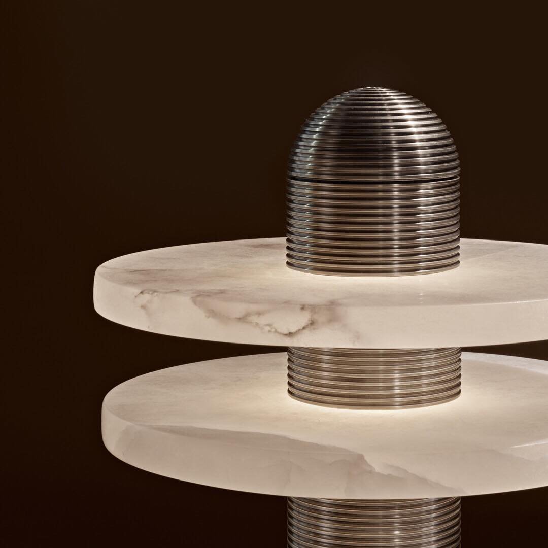 Alabaster Planes Table Lamp