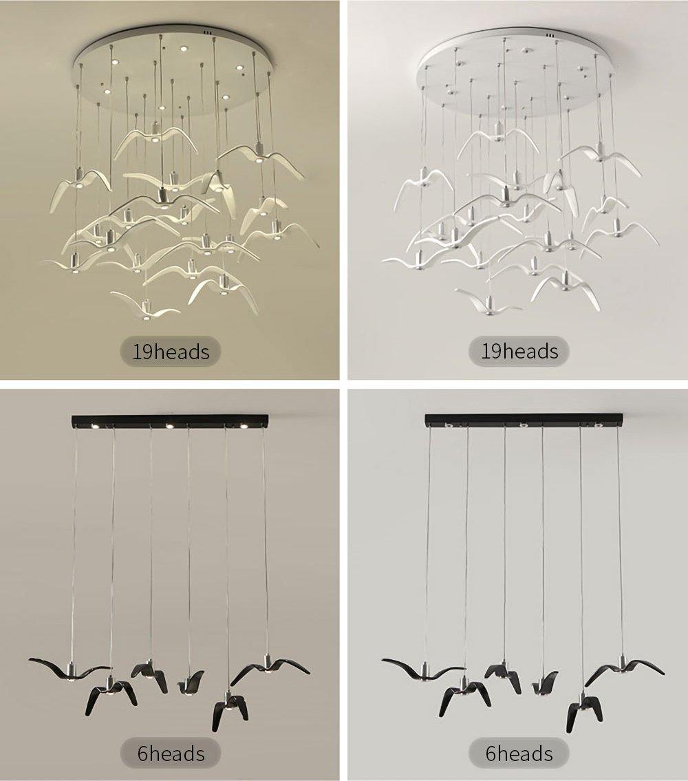 Night Birds Resin Pendant Lamp