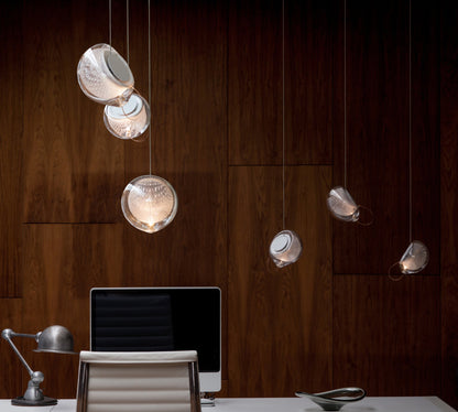 White and Clear Glass Pendant Light