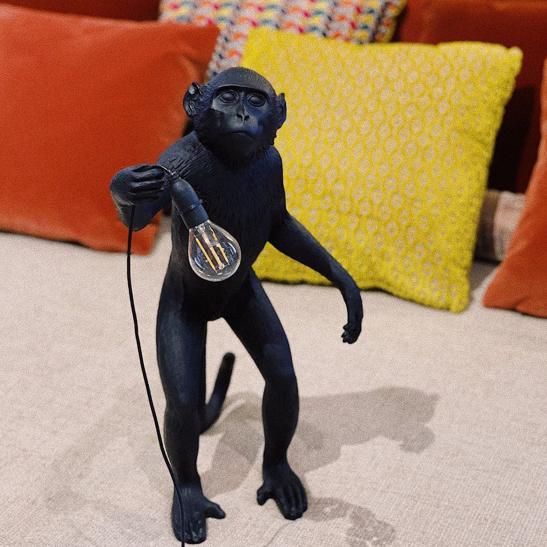 Monkey Resin Table Lamp
