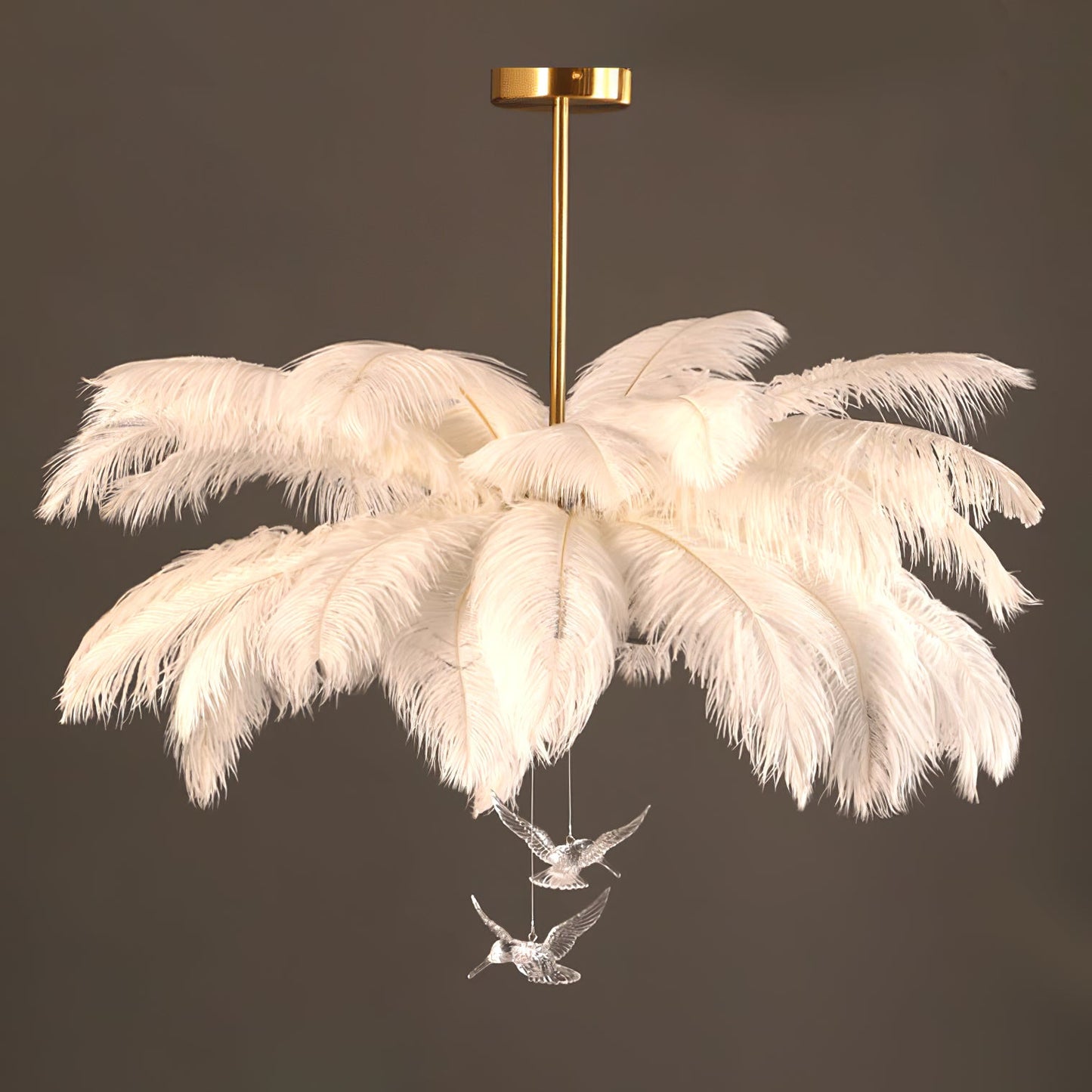 Ostrich Feather Chandelier