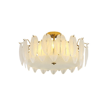 Glass Feather Chandeliers