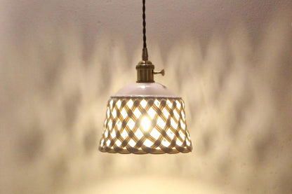 Openwork Ceramic Pendant Lamp