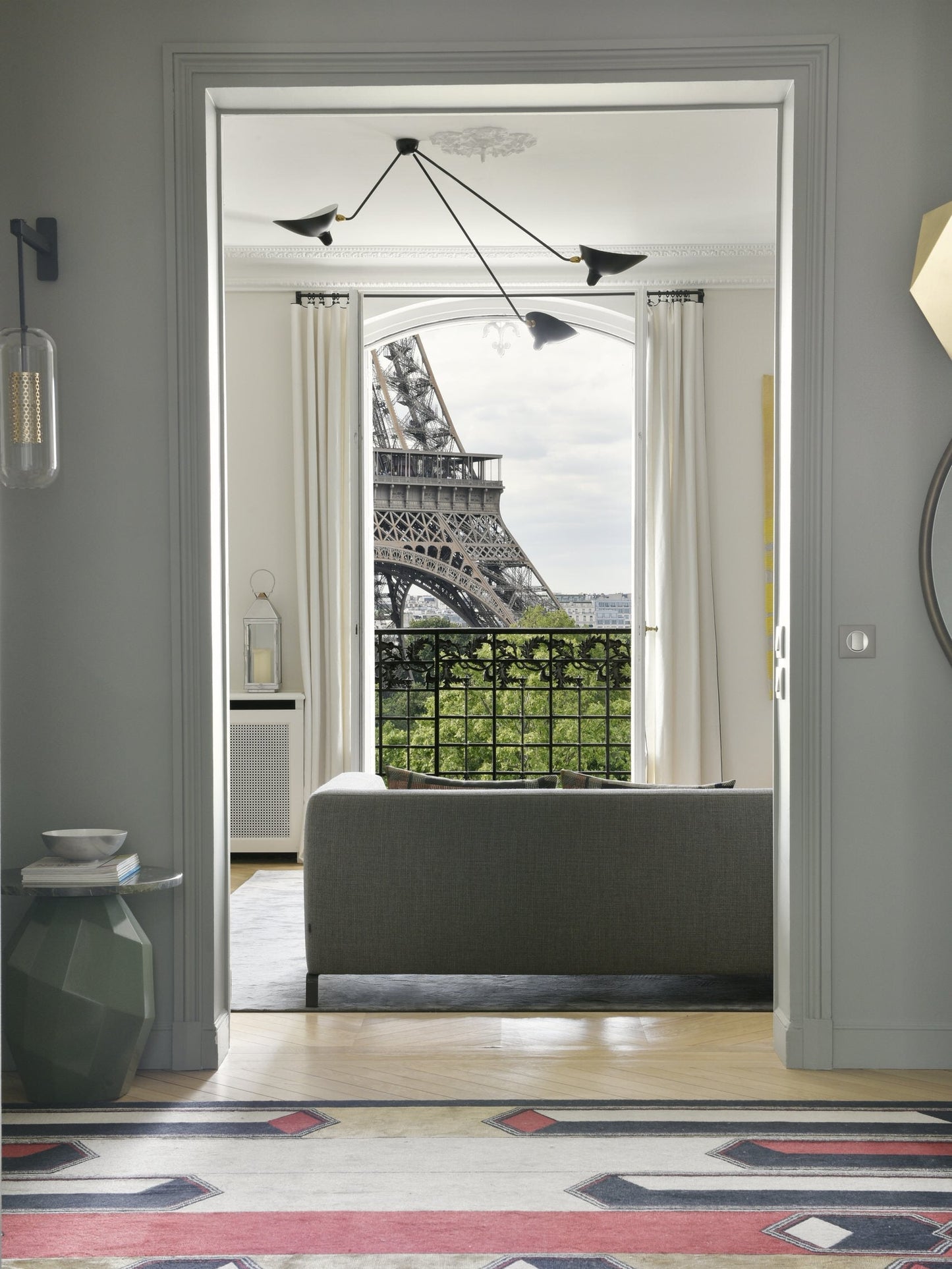 Leaning Serge Mouille Ceiling Lamp B