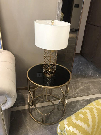 Openwork Metal Table Lamp