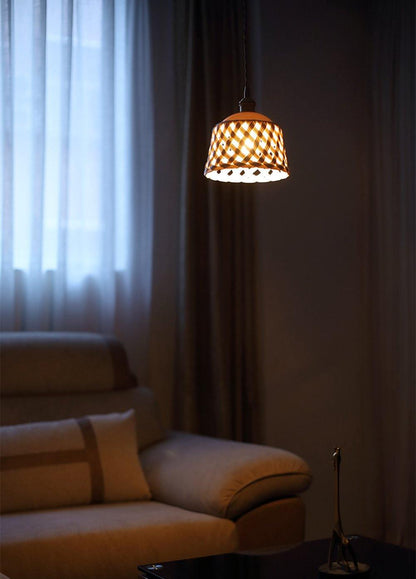 Openwork Ceramic Pendant Swag Light