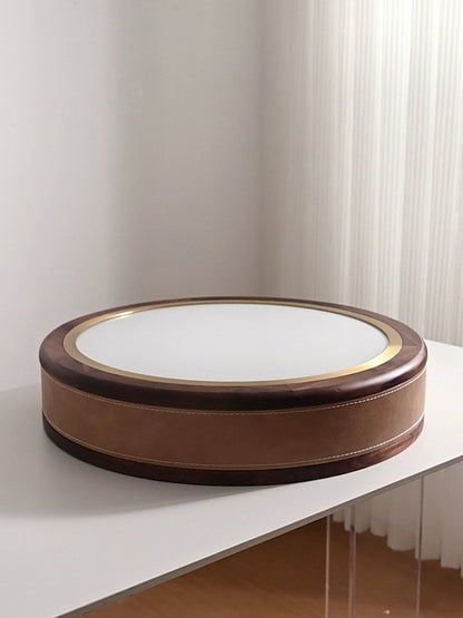 Crafted Leather Ceiling Light
