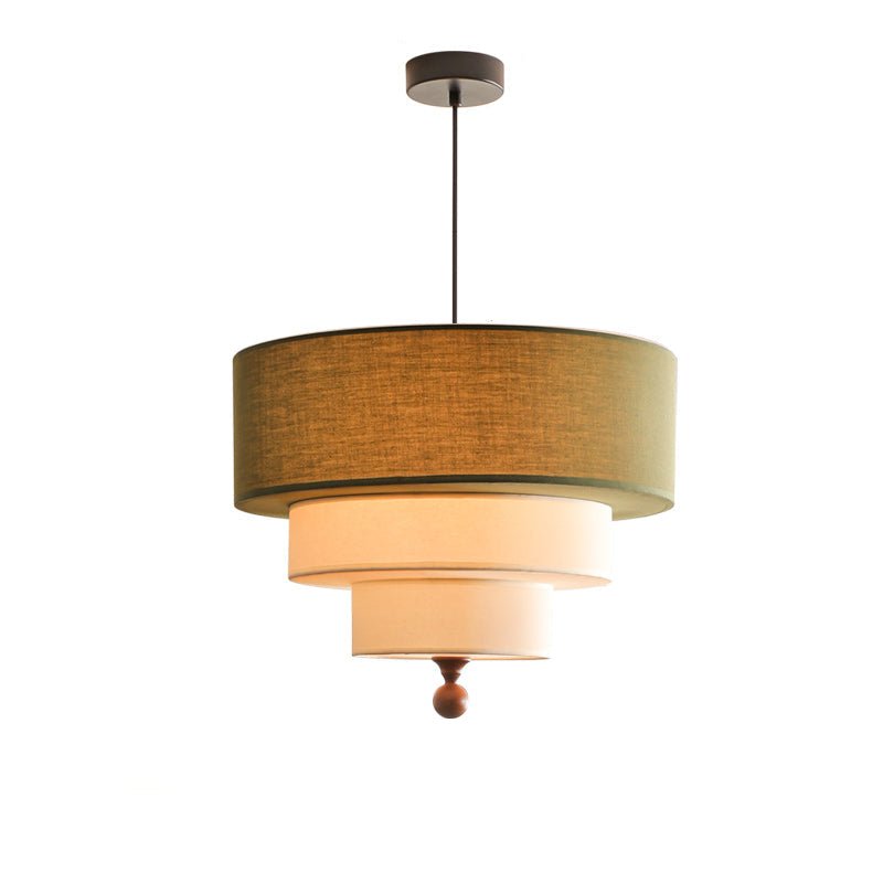 Tiered Fabric Pendant Light