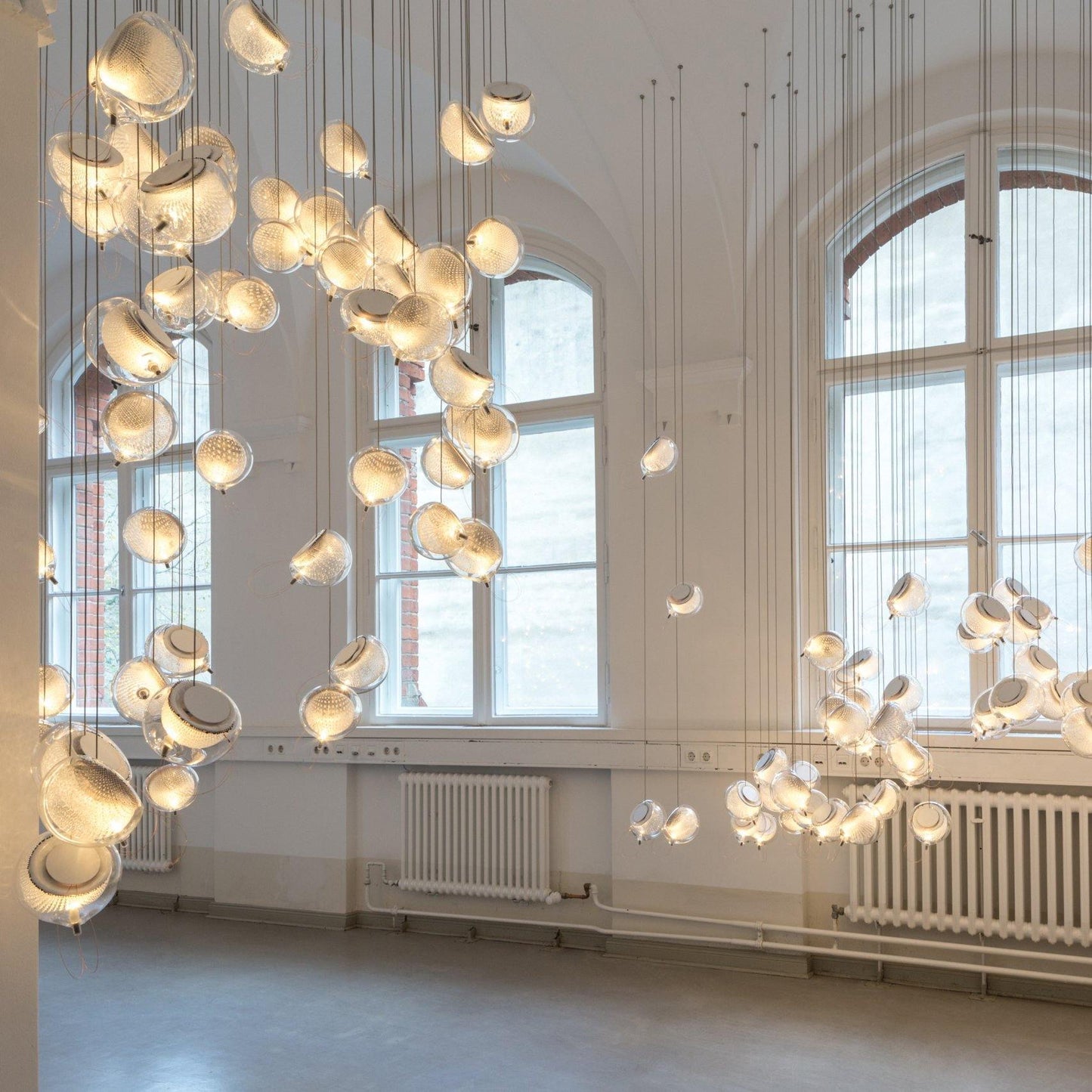 White and Clear Glass Pendant Light