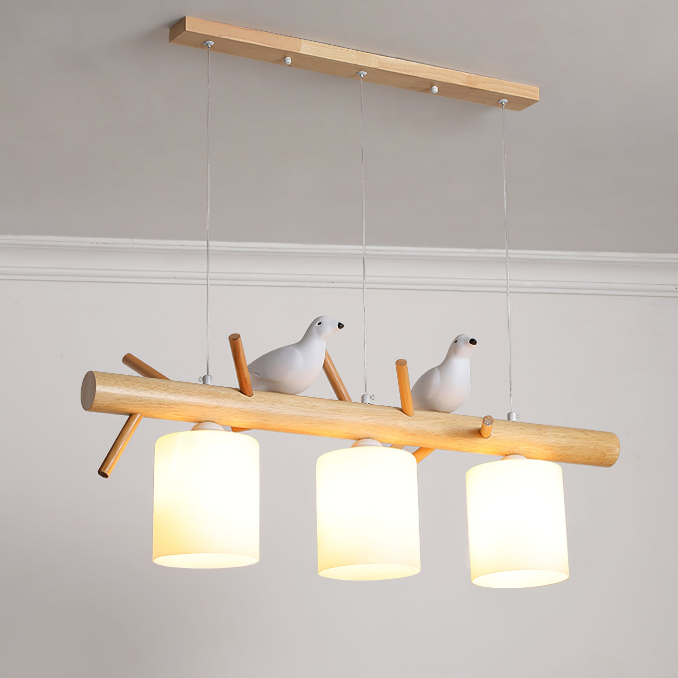 Birdy Wooden Pendant Lamp