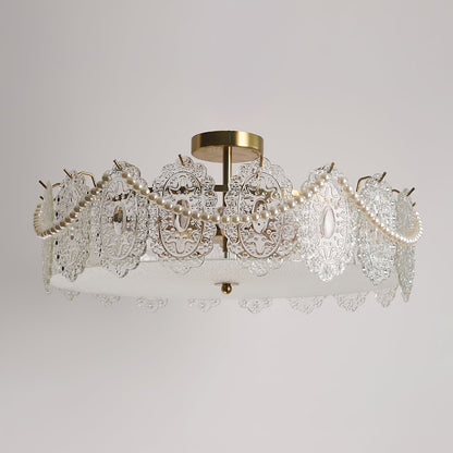 Drum Crystal Chandelier