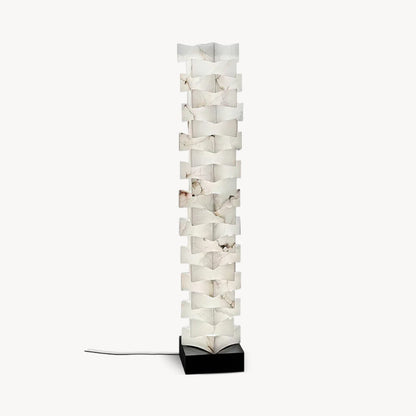 Stacked Alabaster Floor Lamp