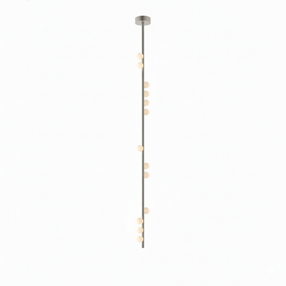 Brass Glass Drop Chandelier