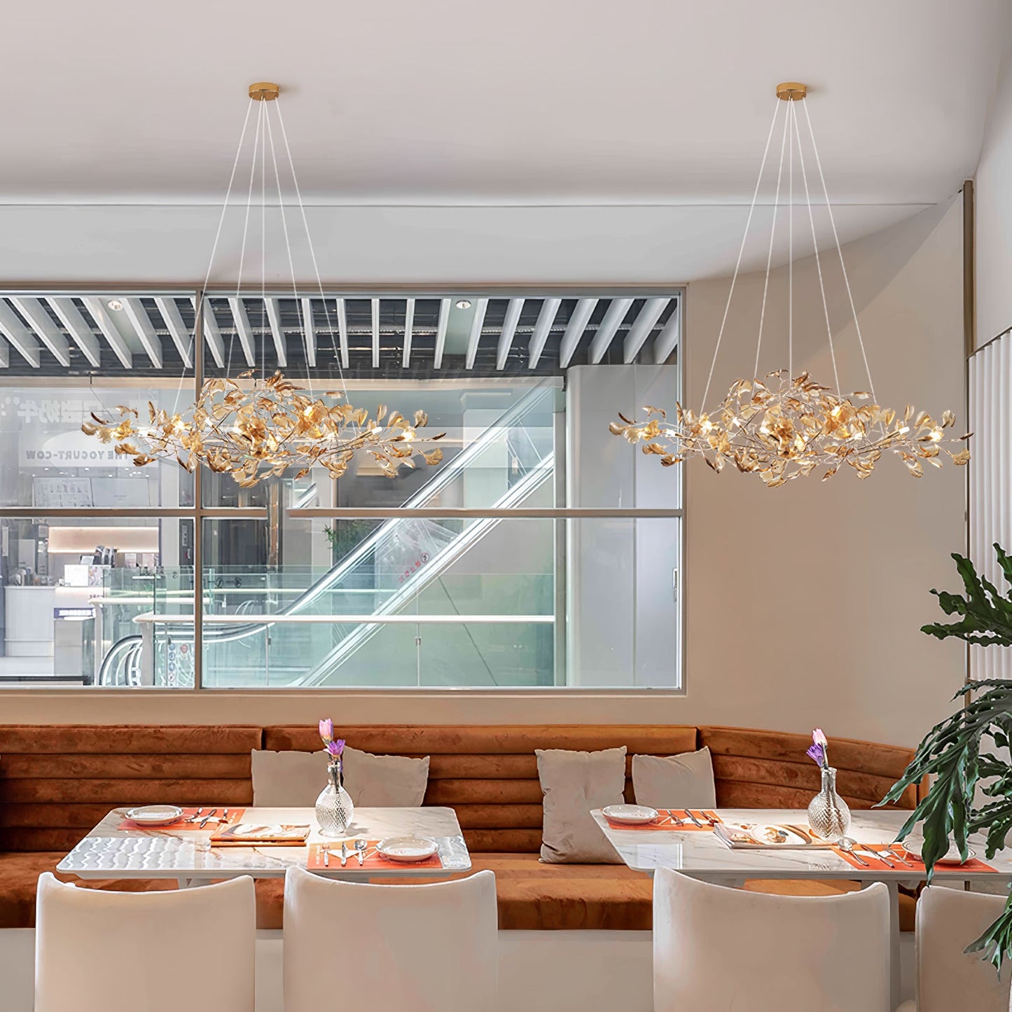 Acrylic Gingko Chandelier