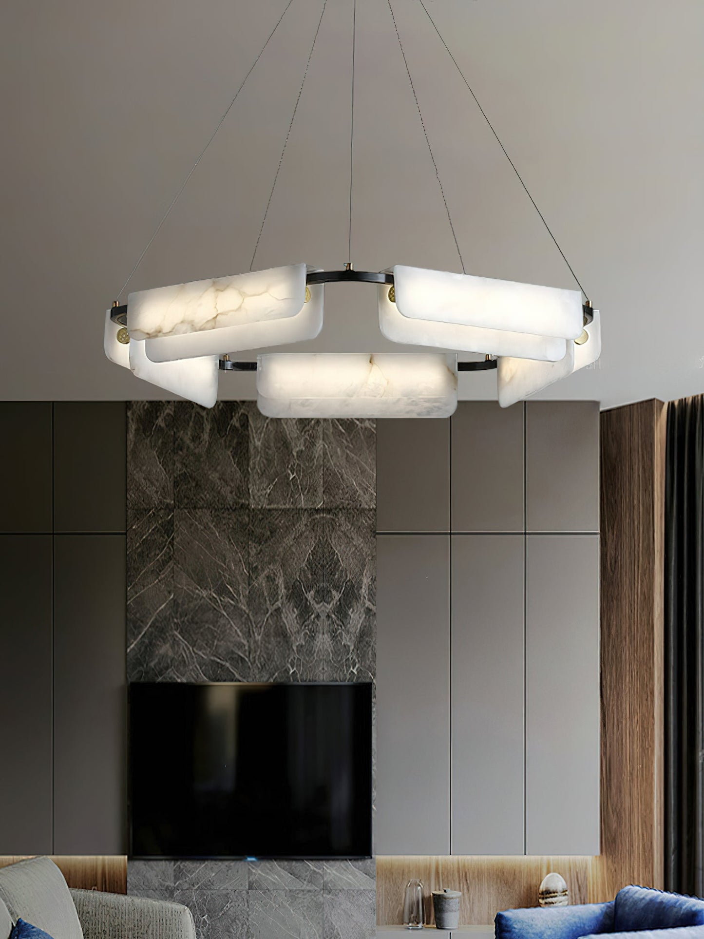 Delia Alabaster Chandelier