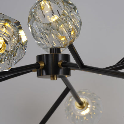 Crystal Ball Round Cluster Chandelier