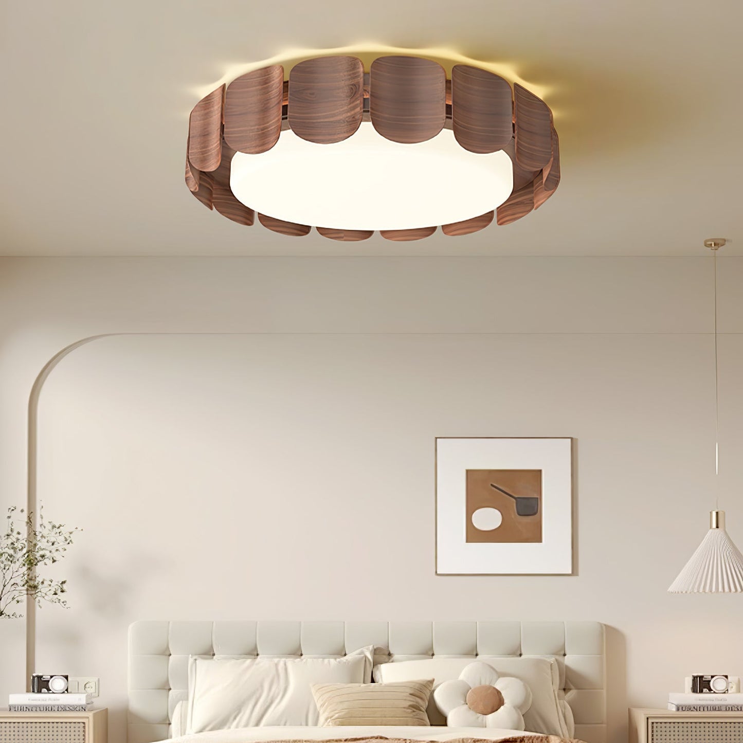 Wood Grain Pattern Ceiling Light