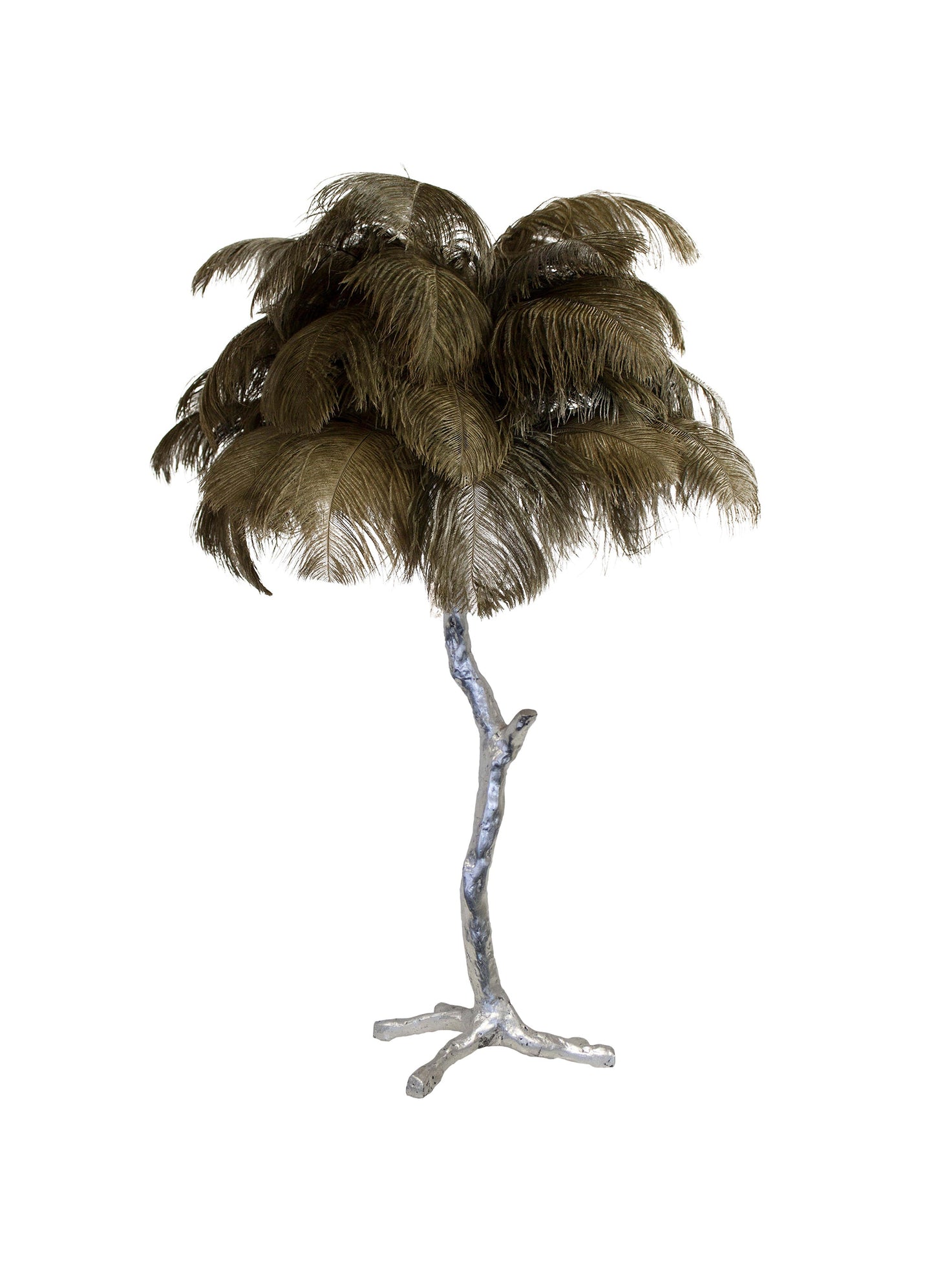Ostrich Feather Table Lamp