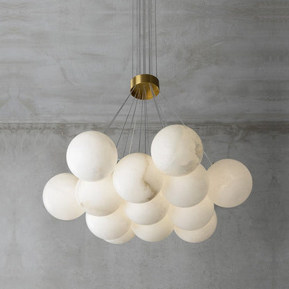 Alabaster Globe Clusters Chandeliers