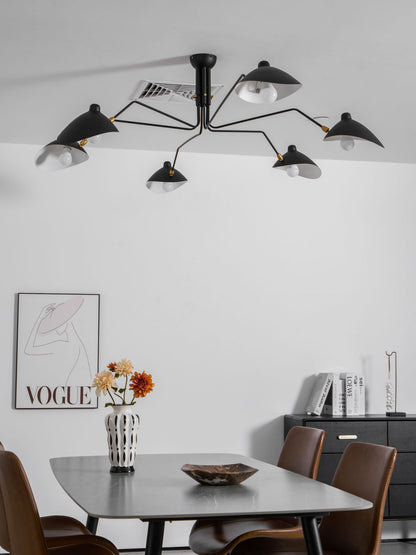 Horizontal Serge Mouille Ceiling Lamp A