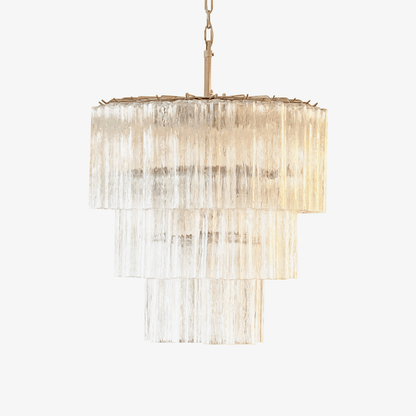 Tiered Tube Murano Glass Chandelier